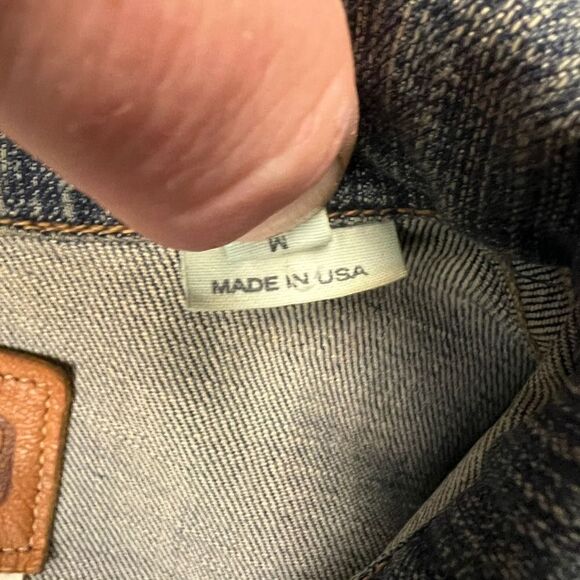 VTG Gap Jean Jacket Womens M 2002 Stretch Trucker Stretch Medium Wash Denim Y2K - Picture 7 of 13